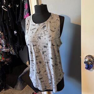 Target Modern Lux Sleeveless Celestial Zodiac Tank Too Gray and Black Size XL